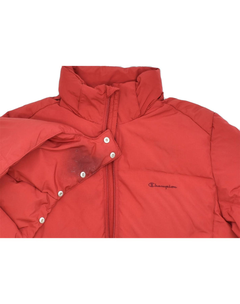 CHAMPION Boys Hooded Padded Jacket 13-14 Years XL Red Polyester | Vintage | Thrift | Second-Hand | Used Clothing | Messina Hembry 