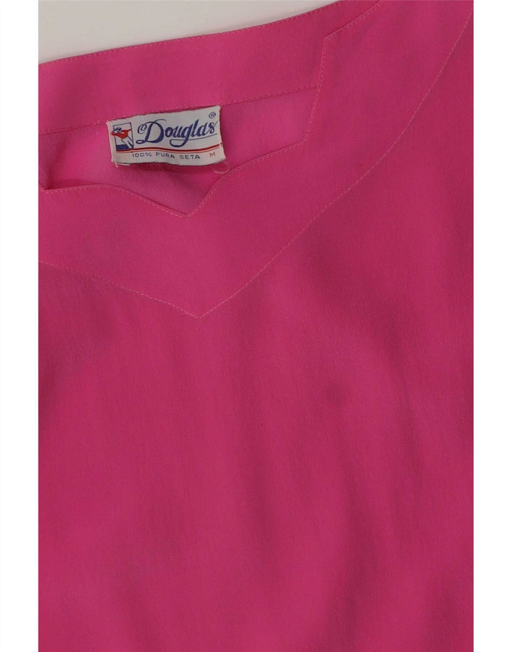 Douglas Womens Sleeveless Blouse Top UK 14 Medium Pink Silk
