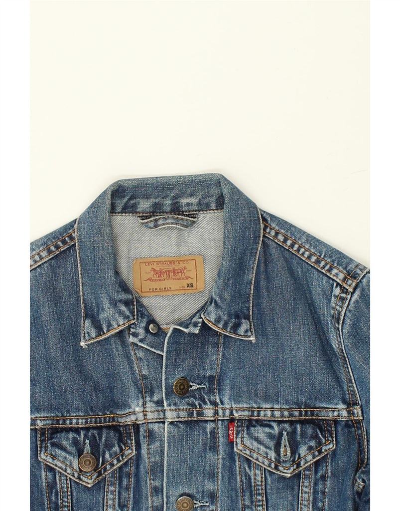 LEVI'S Girls Denim Jacket 13-14 Years XS Blue Cotton | Vintage Levi's | Thrift | Second-Hand Levi's | Used Clothing | Messina Hembry 