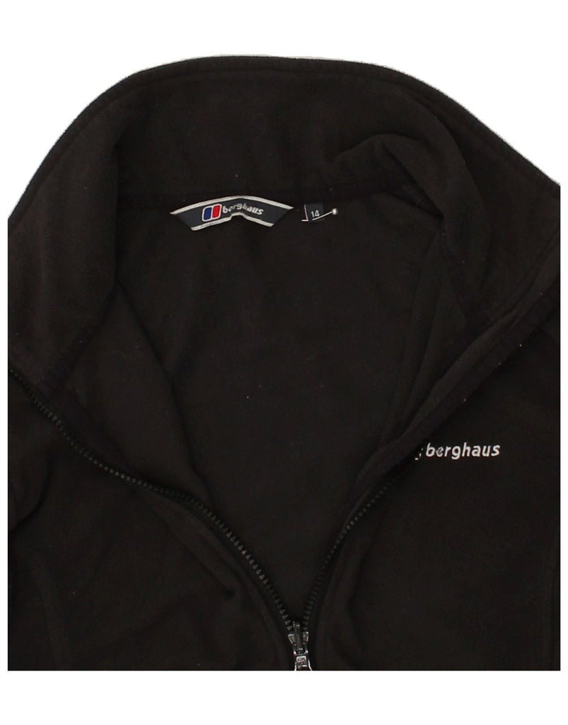 BERGHAUS Womens Fleece Jacket UK 14 Large Black | Vintage Berghaus | Thrift | Second-Hand Berghaus | Used Clothing | Messina Hembry 