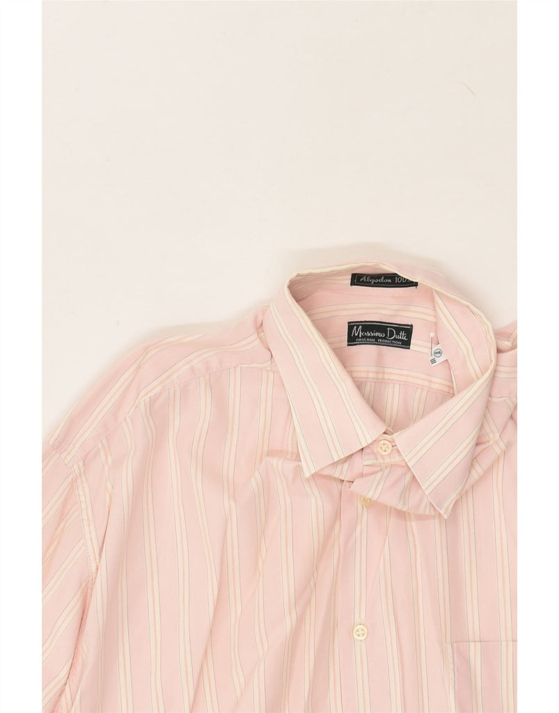 MASSIMO DUTTI Mens Shirt Large Pink Striped Cotton | Vintage Massimo Dutti | Thrift | Second-Hand Massimo Dutti | Used Clothing | Messina Hembry 