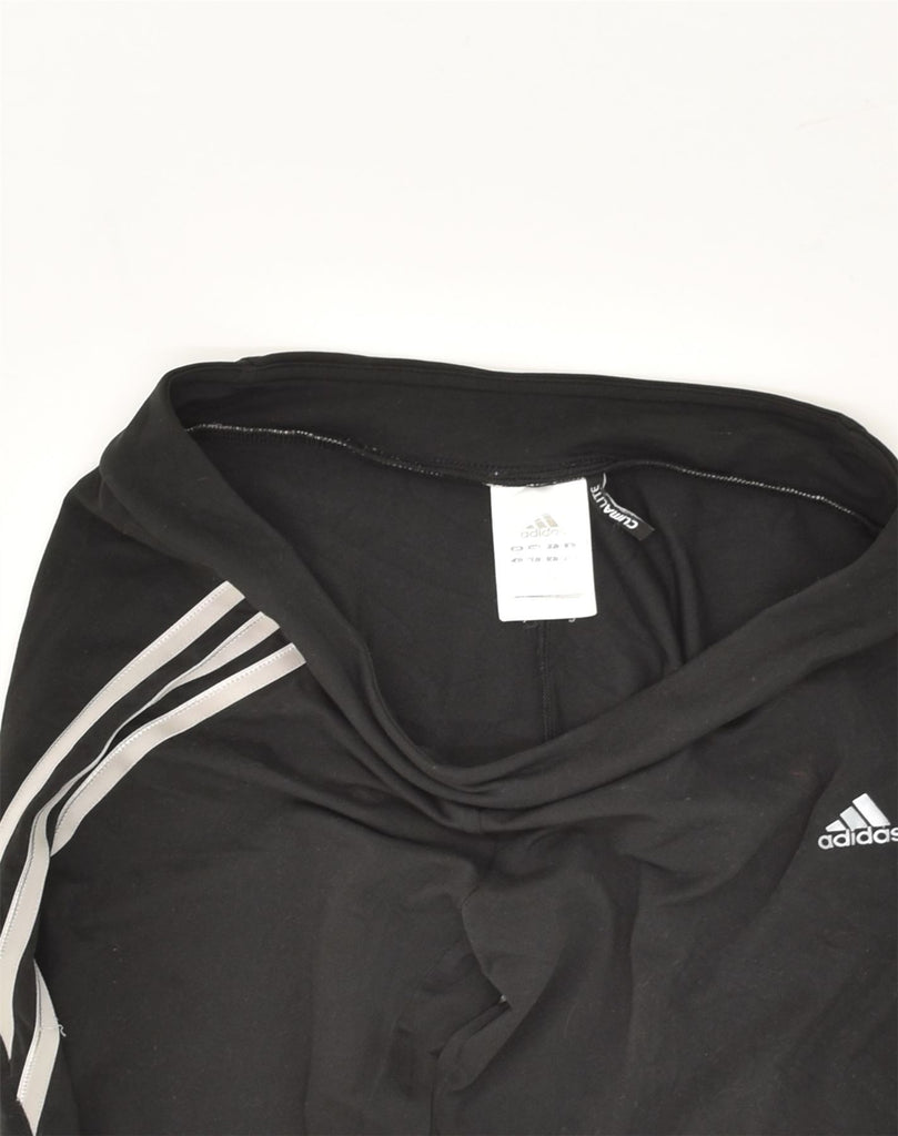 ADIDAS Womens Tracksuit Trousers UK 12 Medium Black Cotton | Vintage Adidas | Thrift | Second-Hand Adidas | Used Clothing | Messina Hembry 