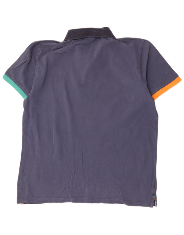 North Sails Mens Polo Shirt Medium Navy Blue Colourblock Cotton