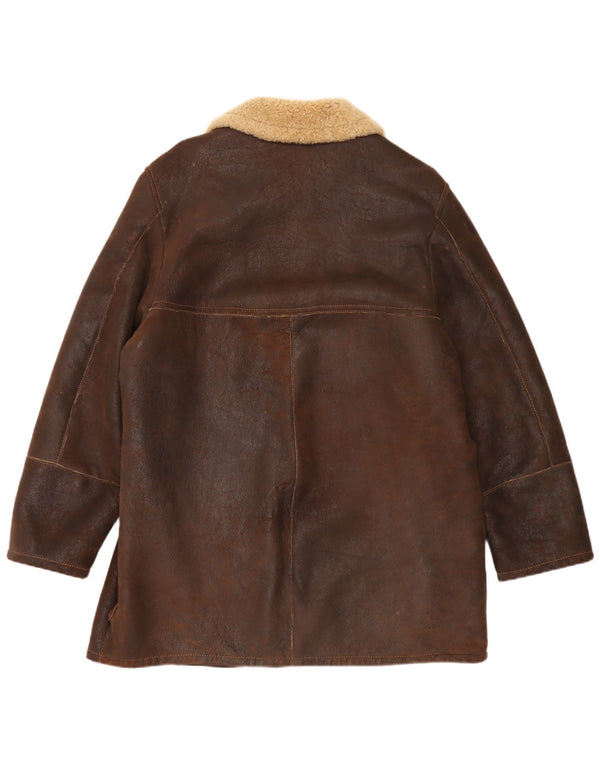 Pirbos Mens Shearling Jacket IT 58 4XL Brown Shearling