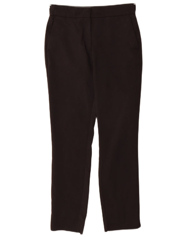 Zara Womens Slim Chino Trousers XS W26 L27 Black Cotton