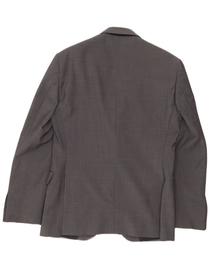 Calvin Klein Mens 2 Button Blazer Jacket IT 46 Small Grey Polyester