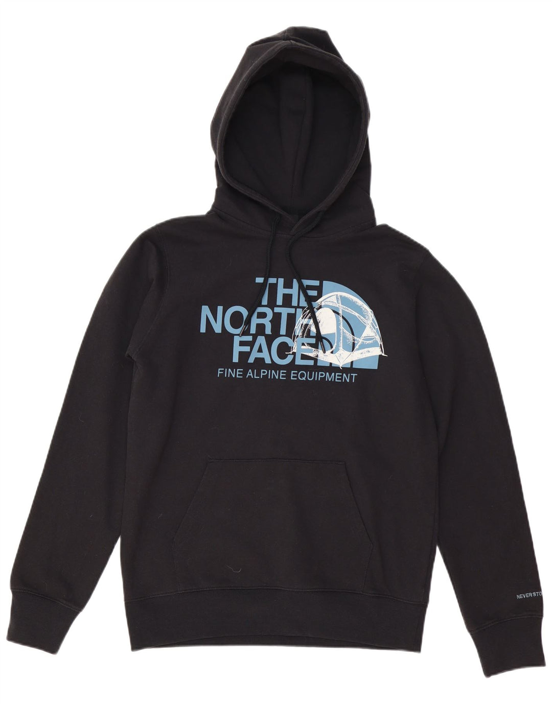 THE NORTH FACE Mens Graphic Hoodie Jumper Small Black Cotton