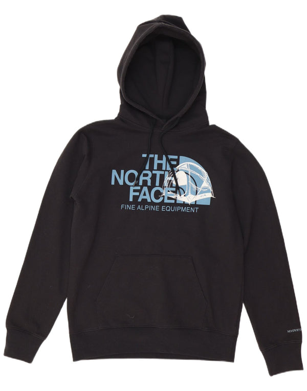 THE NORTH FACE Mens Graphic Hoodie Jumper Small Black Cotton