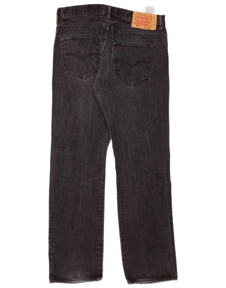 Levi's Mens 501 Straight Jeans W34 L32 Black