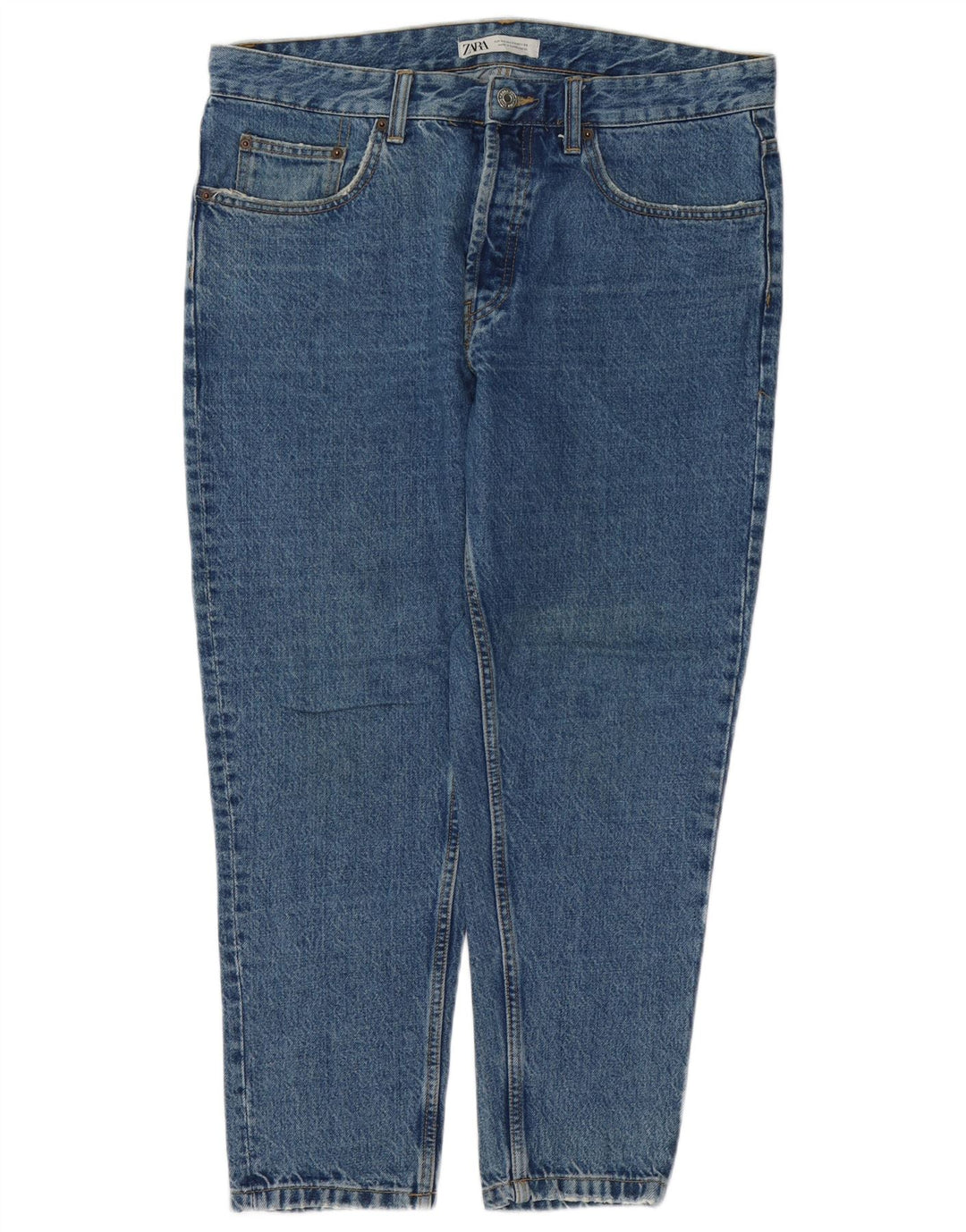 Zara Mens Tapered Jeans EU 44 Large W34 L27 Blue