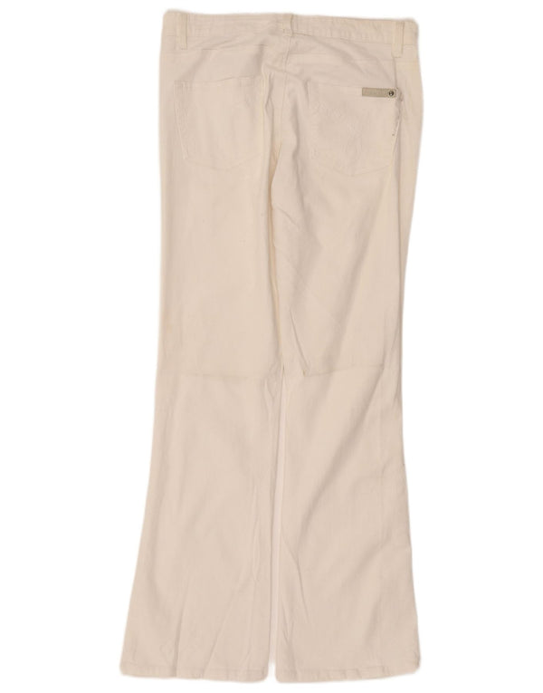 Calvin Klein Womens Casual Trousers US 10 Large W27 L31 White Cotton