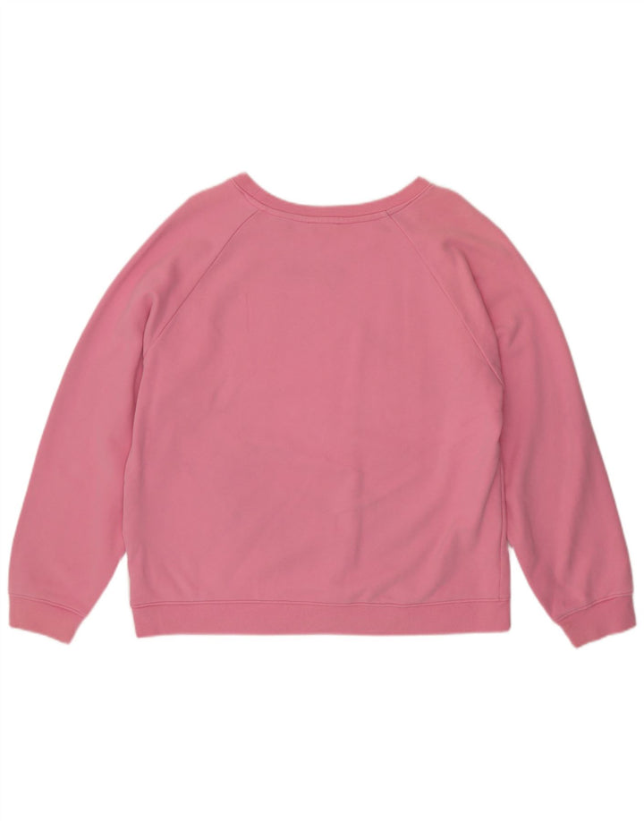 Levi's Womens Graphic Oversized Sweatshirt Jumper UK 16 Large Pink Cotton