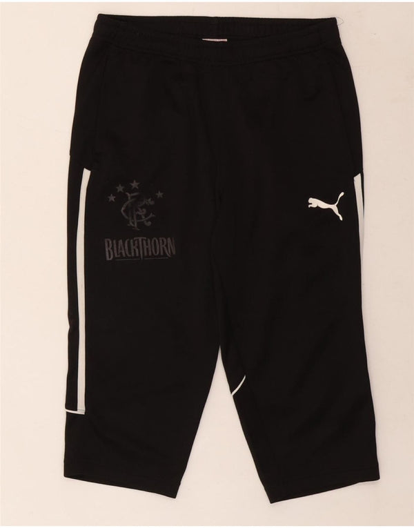 Puma Mens Graphic Capri Tracksuit Trousers Small  Black Polyester