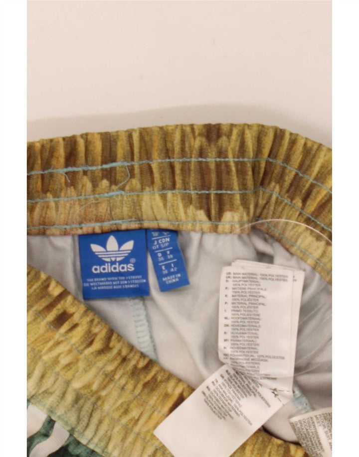 Adidas Womens Abstract Pattern Sport Shorts UK 10 Small Multicoloured