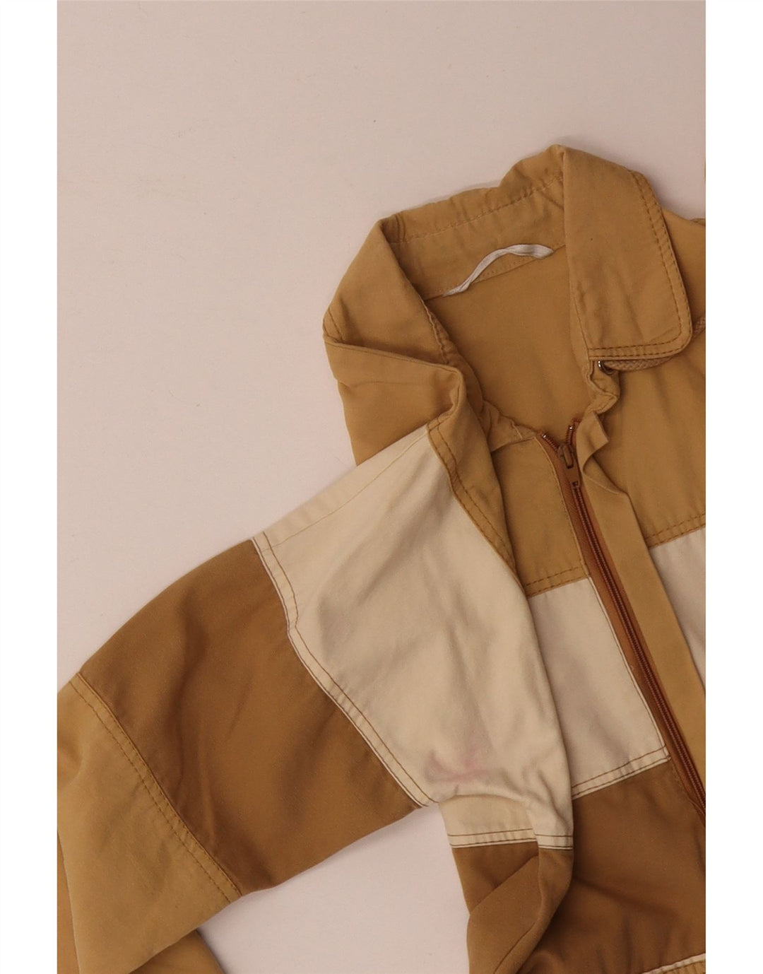 Vintage Mens Bomber Jacket UK 36 Small Yellow Colourblock