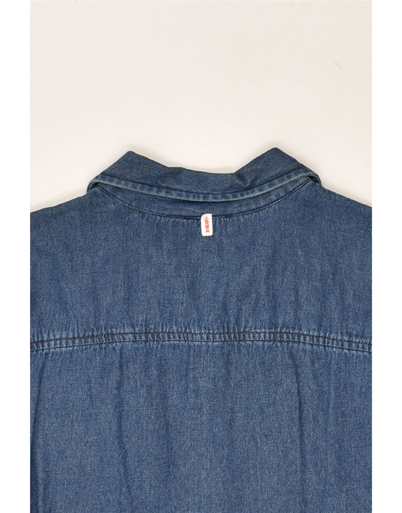 JACK & JONES Mens Denim Shirt XL Navy Blue Cotton | Vintage Jack & Jones | Thrift | Second-Hand Jack & Jones | Used Clothing | Messina Hembry 