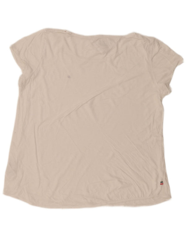 Tommy Hilfiger Womens T-Shirt Top UK 18 XL White Cotton
