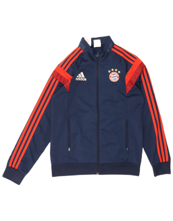 Adidas Boys FC Bayern Munchen Tracksuit Top Jacket 13-14 Years Navy Blue