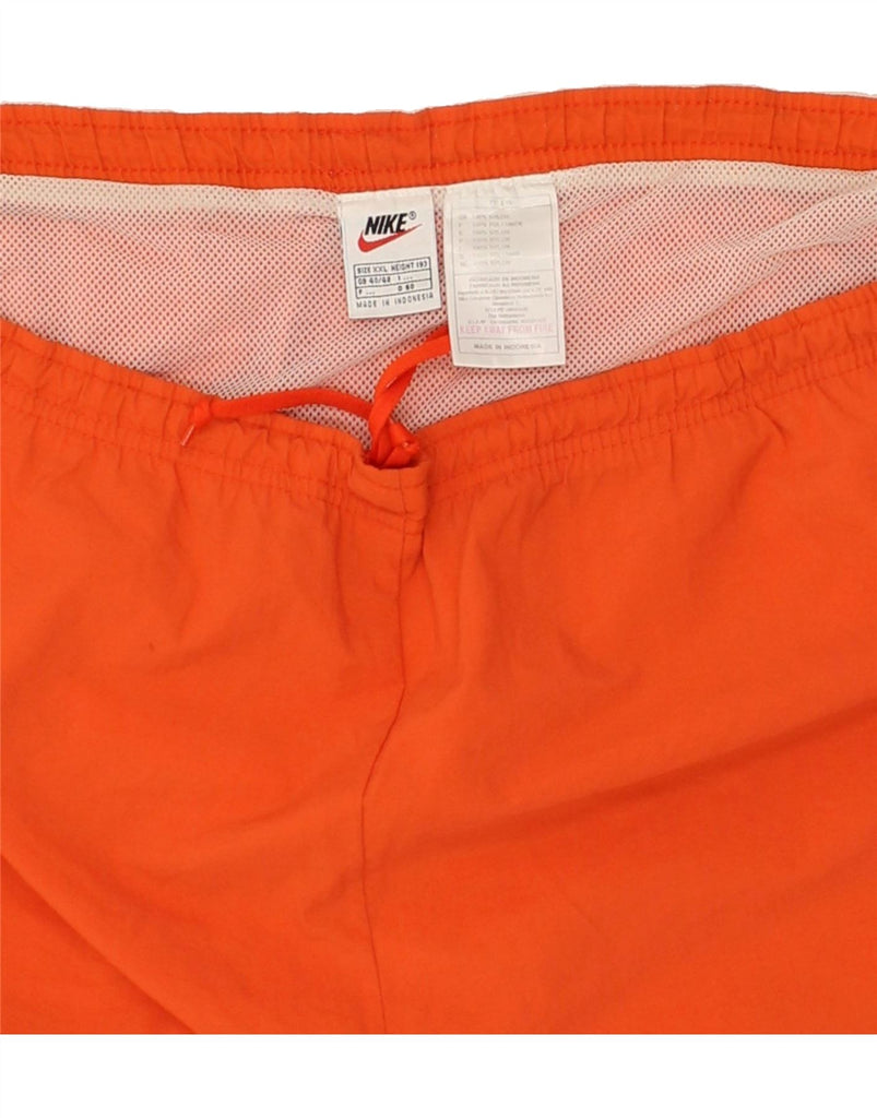 NIKE Mens Graphic Sport Shorts  2XL Orange Nylon | Vintage Nike | Thrift | Second-Hand Nike | Used Clothing | Messina Hembry 