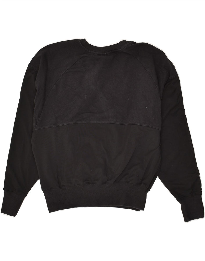 CHAMPION Womens Graphic Crop Sweatshirt Jumper UK 6 XS Black Cotton | Vintage Champion | Thrift | Second-Hand Champion | Used Clothing | Messina Hembry 