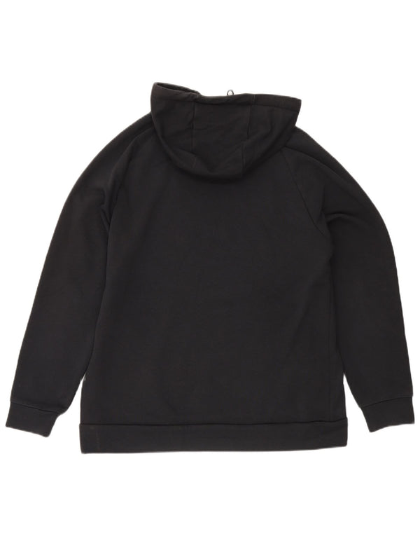 Nike Mens Dri Fit Standard Hoodie Jumper Large Black Cotton