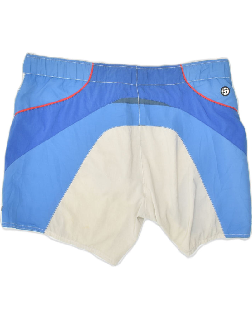 COLMAR Mens Graphic Swimming Shorts XL Blue Colourblock Polyester | Vintage Colmar | Thrift | Second-Hand Colmar | Used Clothing | Messina Hembry 