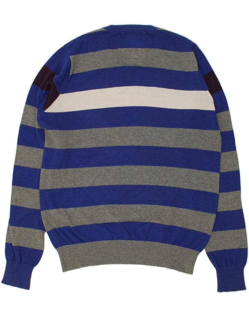 JACK & JONES Mens Premium Crew Neck Jumper Sweater Small Blue Striped | Vintage Jack & Jones | Thrift | Second-Hand Jack & Jones | Used Clothing | Messina Hembry 