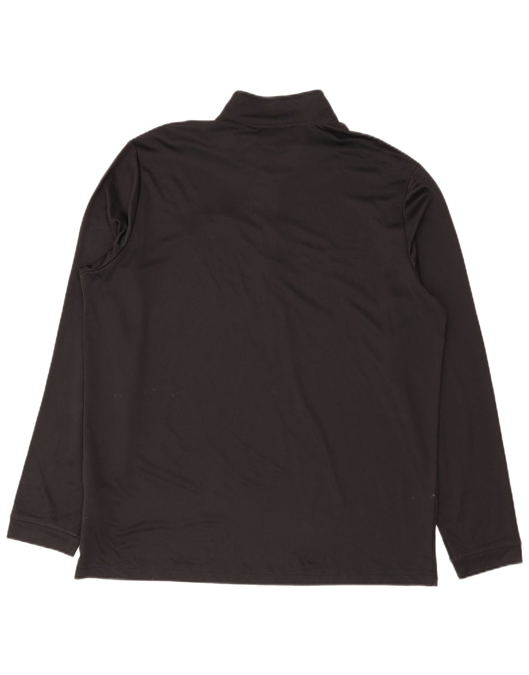 Adidas Mens Zip Neck Top Long Sleeve XL Black Polyester