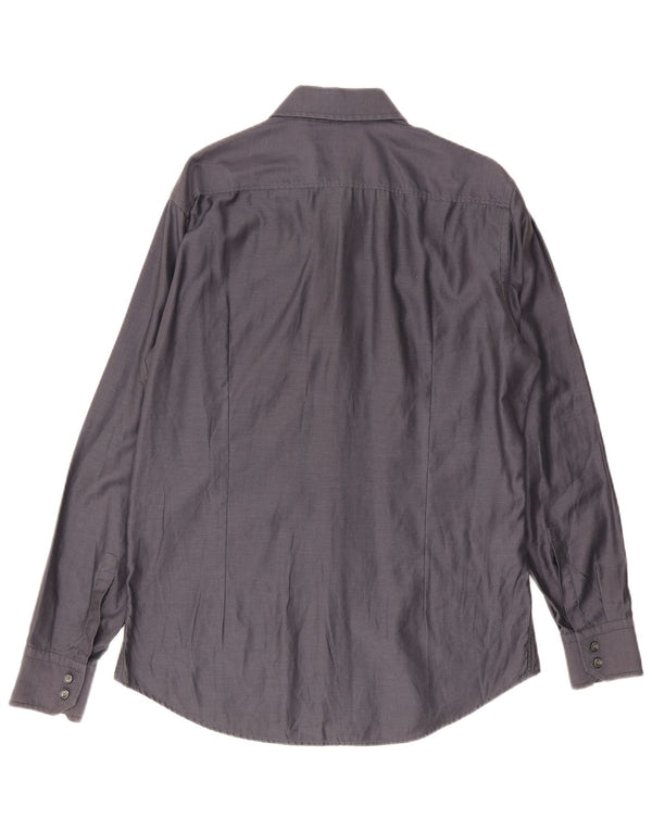 Hugo Boss Mens Slim Fit Shirt Size 41/42 Large Grey Cotton
