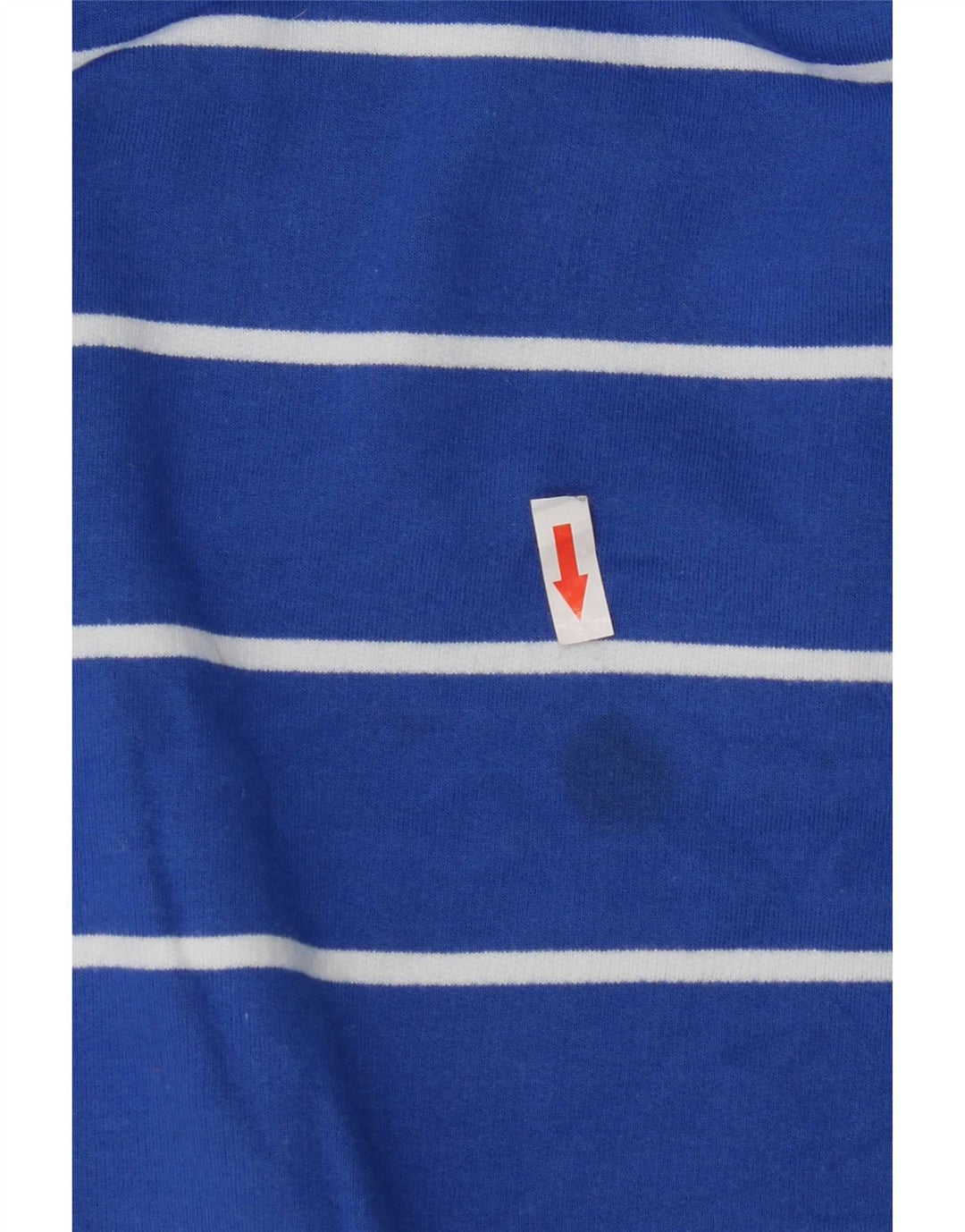 Marks & Spencer Womens Sweatshirt Jumper UK 16 Large Blue Striped Cotton