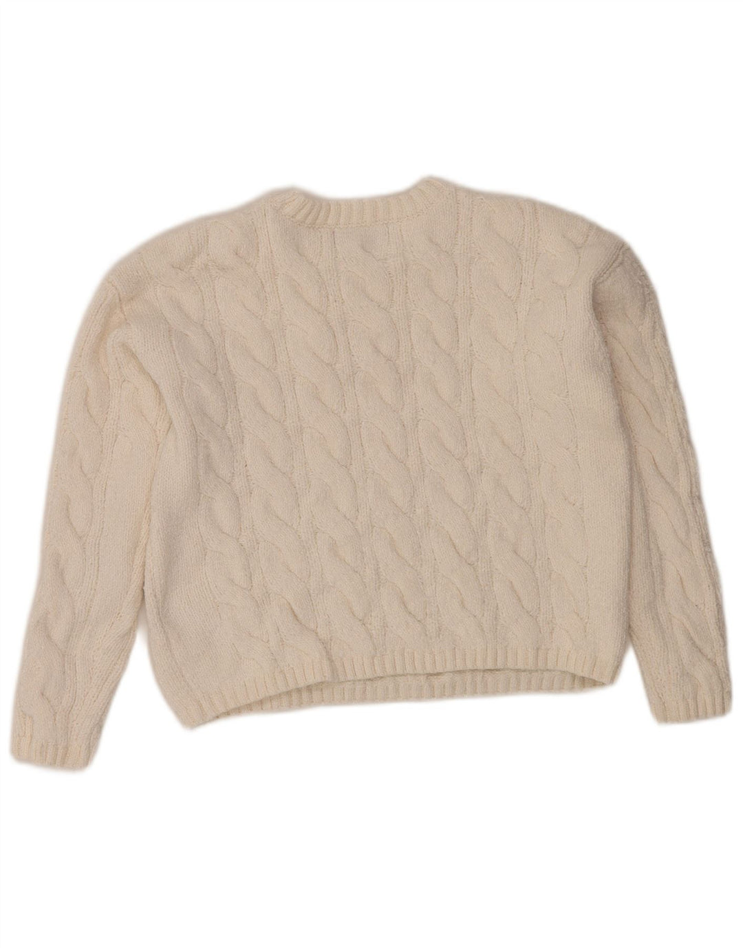 Marks & Spencer Womens Crop Boat Neck Jumper Sweater UK 10 Small White