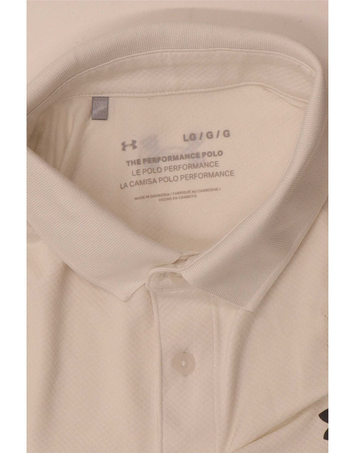 Under Armour Mens Polo Shirt Large White