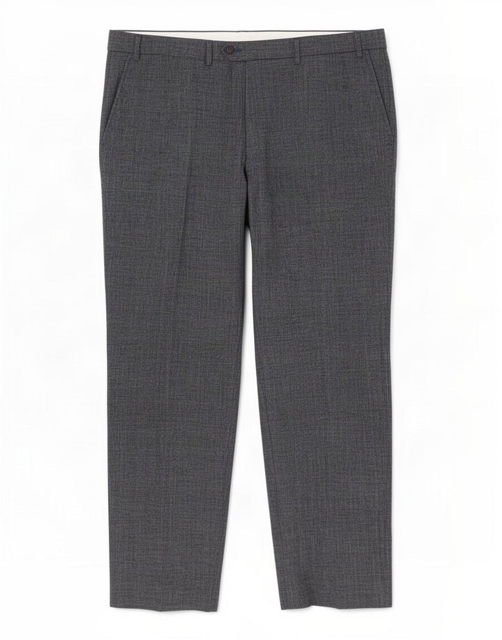 Marks & Spencer Mens Straight Suit Trousers W42 L31 Grey Linen