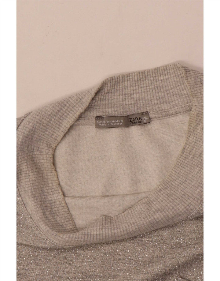 Zara Womens T-Shirt Dress UK 14 Medium Grey