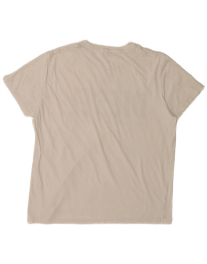 Diesel Mens Graphic T-Shirt Top Large Off White