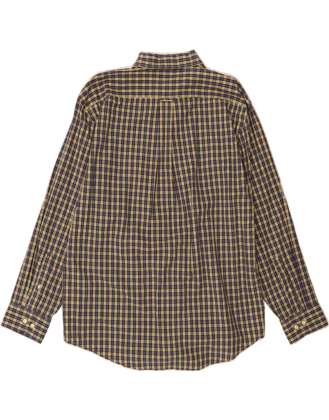 IZOD Mens Grant Fit Flannel Shirt Large Yellow Check Cotton Vintage Izod and Second-Hand Izod from Messina Hembry 