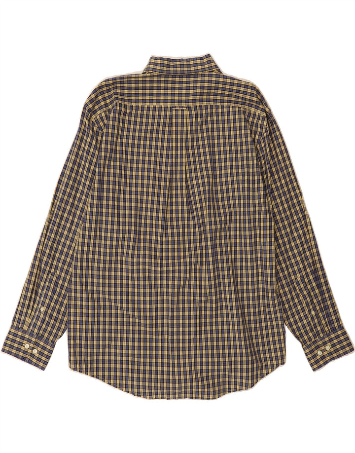 IZOD Mens Grant Fit Flannel Shirt Large Yellow Check Cotton Vintage Izod and Second-Hand Izod from Messina Hembry 