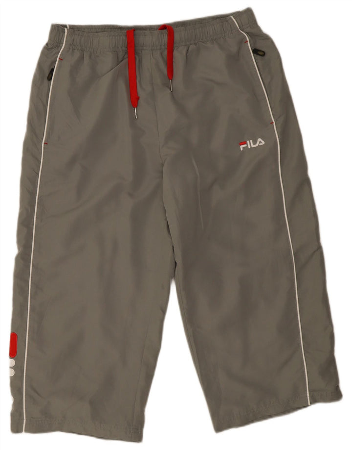 Fila Mens Graphic Capri Tracksuit Trousers XL  Grey Polyester