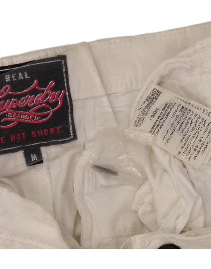 Superdry Womens Chino Shorts Medium W34  White Cotton
