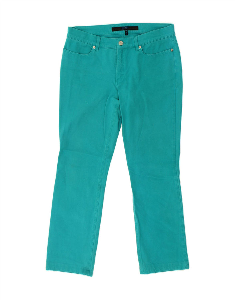 ESCADA Womens Straight Jeans EU 40 Medium W34 L28 Turquoise Cotton Vintage Escada and Second-Hand Escada from Messina Hembry 