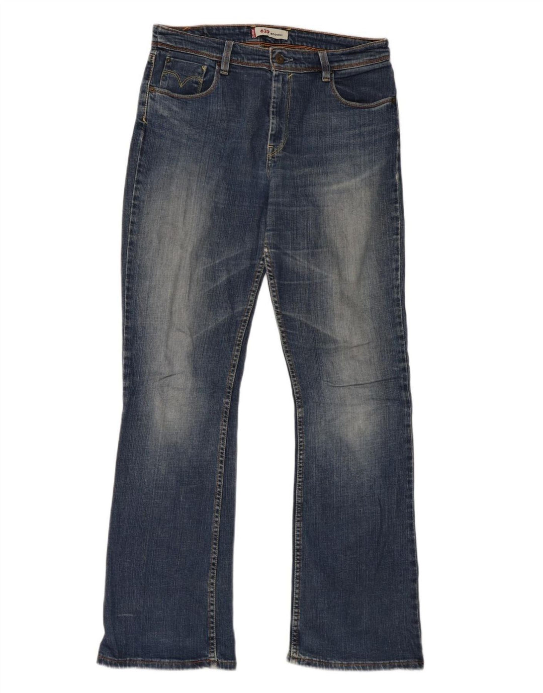 Levi's Womens 629 Bootcut Jeans W32 L32 Blue Cotton