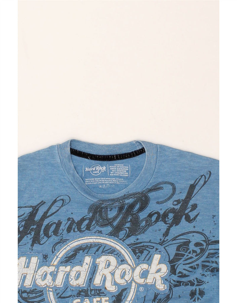 HARD ROCK CAFE Mens Madrid Graphic T-Shirt Top Medium Blue Cotton | Vintage Hard Rock Cafe | Thrift | Second-Hand Hard Rock Cafe | Used Clothing | Messina Hembry 