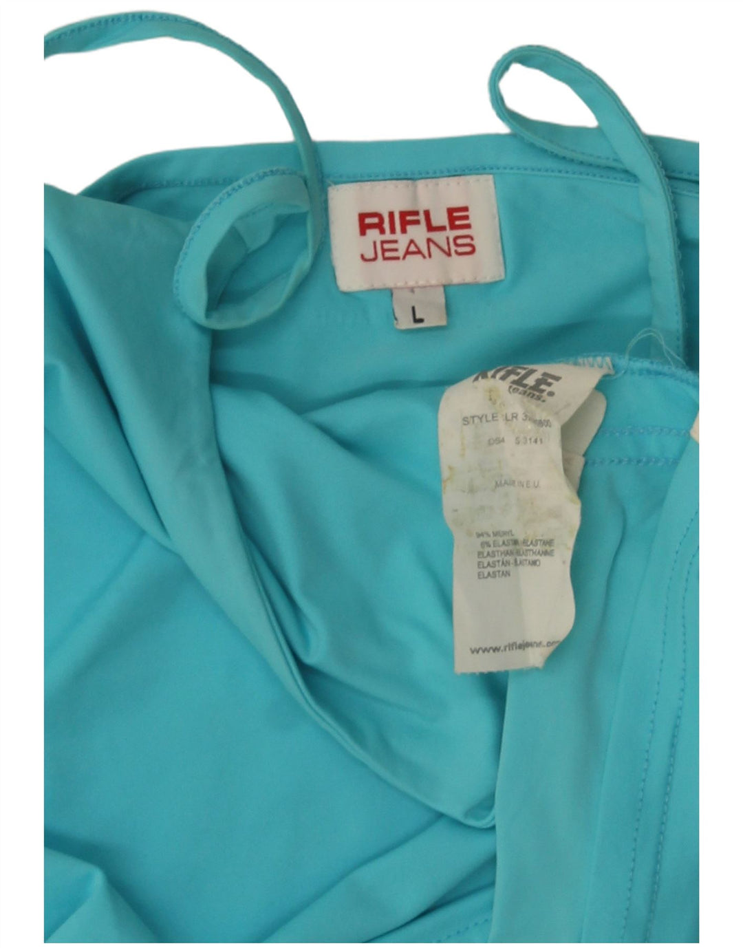Rifle Womens Crop Cami Top UK 14 Large Blue