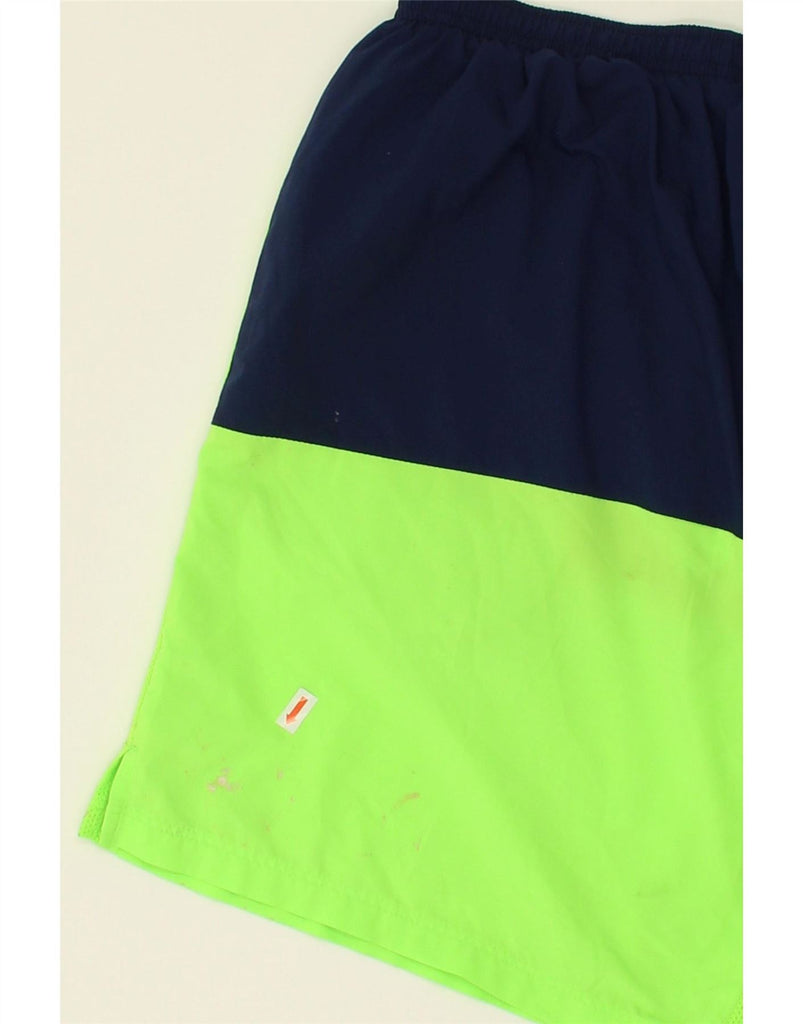 NIKE Mens Dri Fit Sport Shorts Medium Green Colourblock Polyester Vintage Nike and Second-Hand Nike from Messina Hembry 