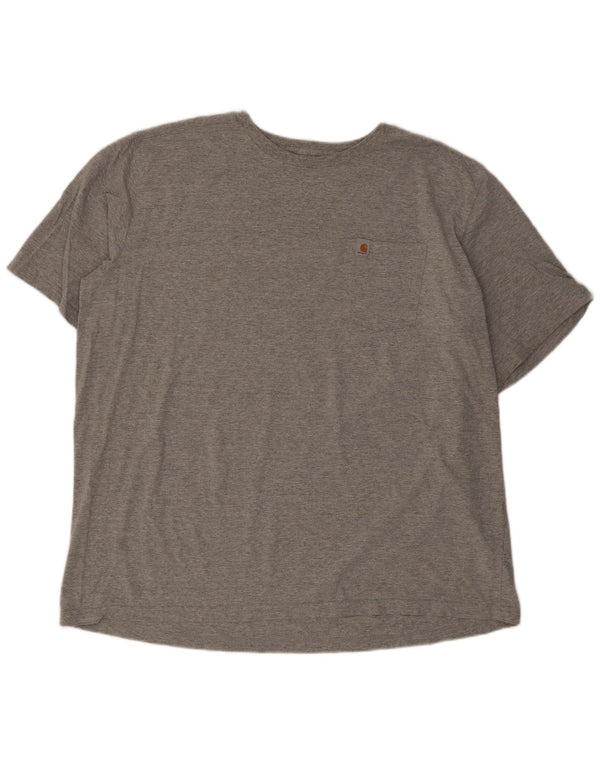 CARHARTT Mens Relaxed Fit T-Shirt Top 3XL Grey Cotton