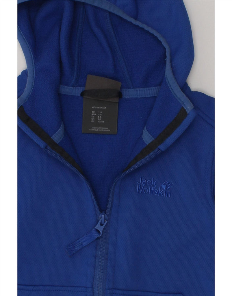 JACK WOLFSKIN Boys Zip Hoodie Sweater 5-6 Years Blue Polyester | Vintage Jack Wolfskin | Thrift | Second-Hand Jack Wolfskin | Used Clothing | Messina Hembry 