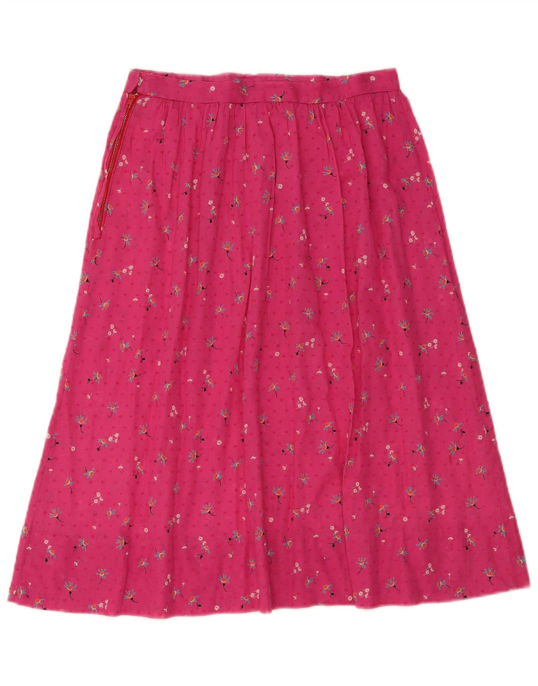 Vintage Womens A-Line Skirt W26 Small  Pink Floral