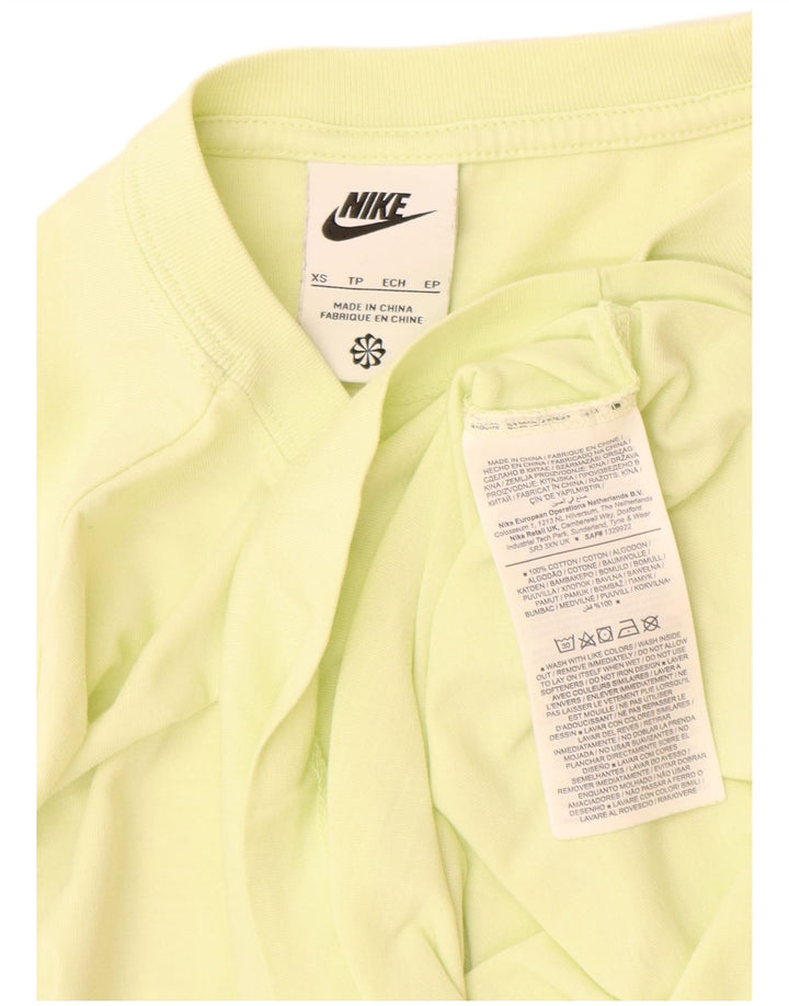 Nike Mens T-Shirt Top XS Yellow Cotton