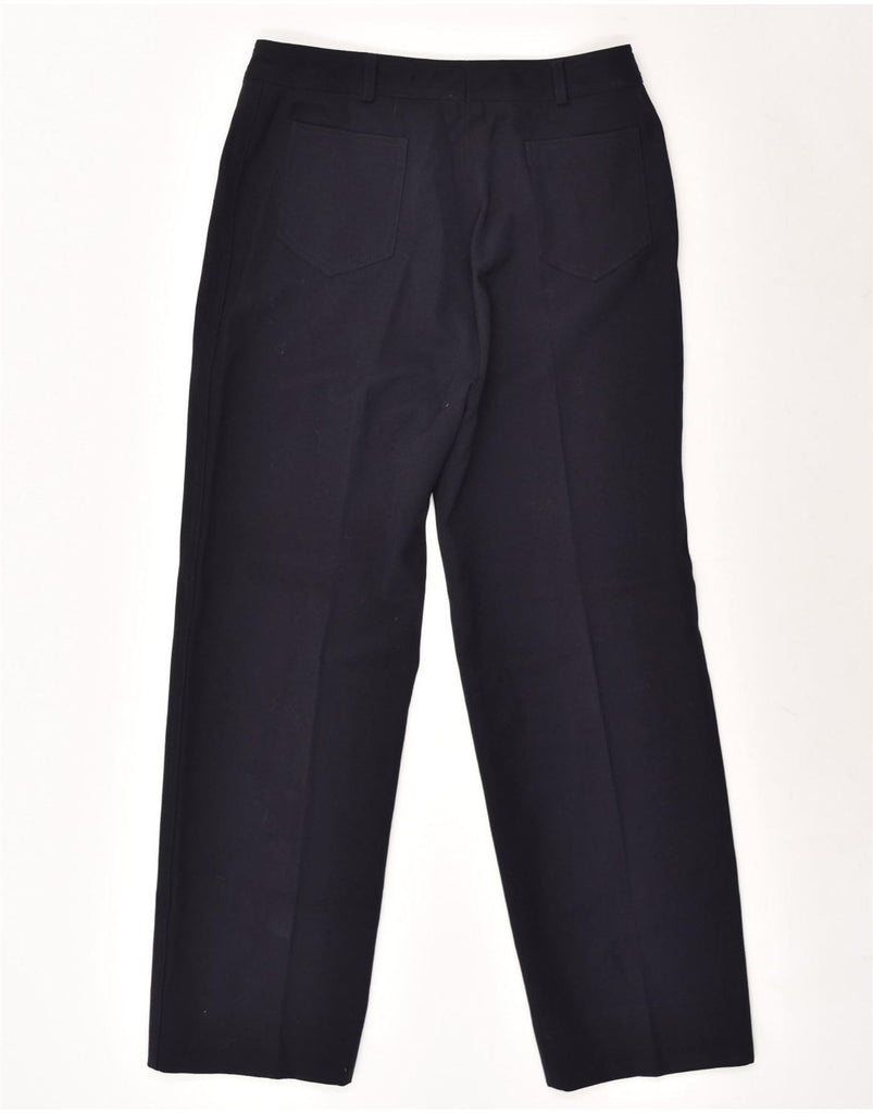 LES COPAINS Womens Straight Casual Trousers W28 L27 Navy Blue Wool | Vintage Les Copains | Thrift | Second-Hand Les Copains | Used Clothing | Messina Hembry 