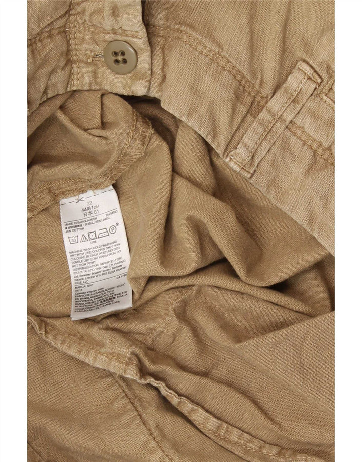 Gap Mens Chino Shorts W32 Medium Brown Linen